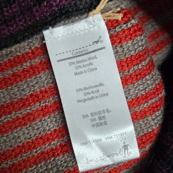 Smartwool Tabaretta Fringe Merino Wool Striped Infinity Scarf NEW - Picture 7 of 8